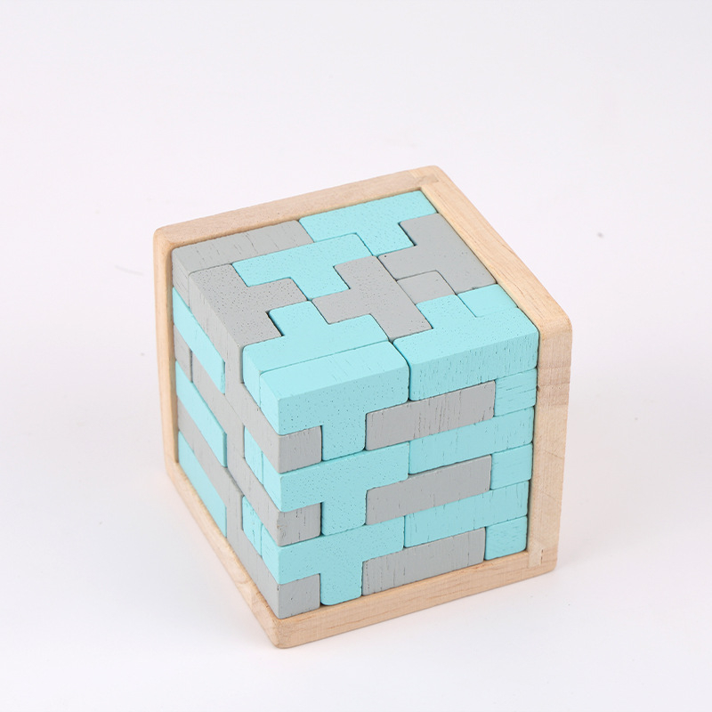 Drveni Kongming lock puzzle – Zhisuo marka, Tetris blokovi, emocionalni trening i kognitivni razvoj, porijeklo Zhejiang