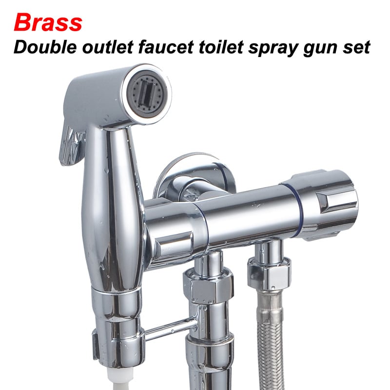 Bakreni dvostruki izlazni kutni ventil za WC, navojna montaža, model DCPR-1001-02, promjer 22 mm