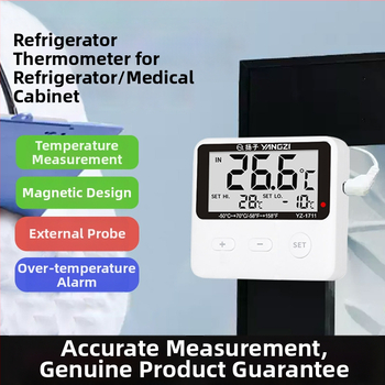 Digitálny teplomer do chladničky s sondou pre lekárske chladenie a uchovávanie vzoriek