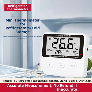 Digitálny teplomer do chladničky s sondou pre lekárske chladenie a uchovávanie vzoriek