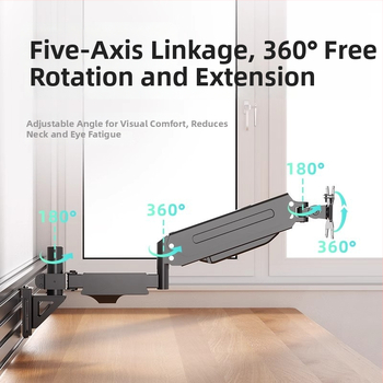 Držiak na monitor s otočnou vyvýšenou ramenou, model WMPA01, studená valcovaná oceľ, 3 kg