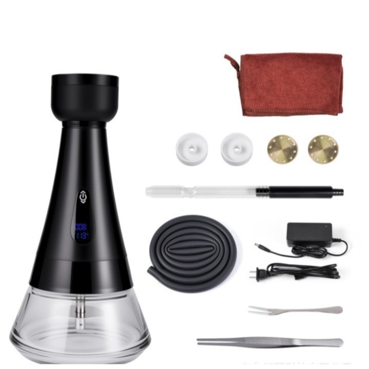 Elektronička vodena lula s punjivim arabskim stilom, metalni minimalistički dizajn