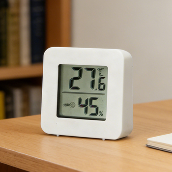 Senzor za vlagu i temperaturu u sobi s digitalnim zaslonom, zidna montaža, unutarnja upotreba za dječju sobu, mjerenje suhe i mokre temperature, rezolucija 1 stupanj
