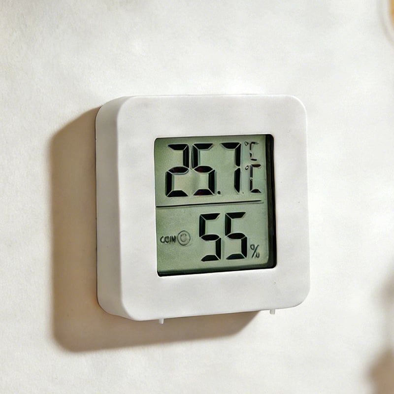 Senzor za vlagu i temperaturu u sobi s digitalnim zaslonom, zidna montaža, unutarnja upotreba za dječju sobu, mjerenje suhe i mokre temperature, rezolucija 1 stupanj