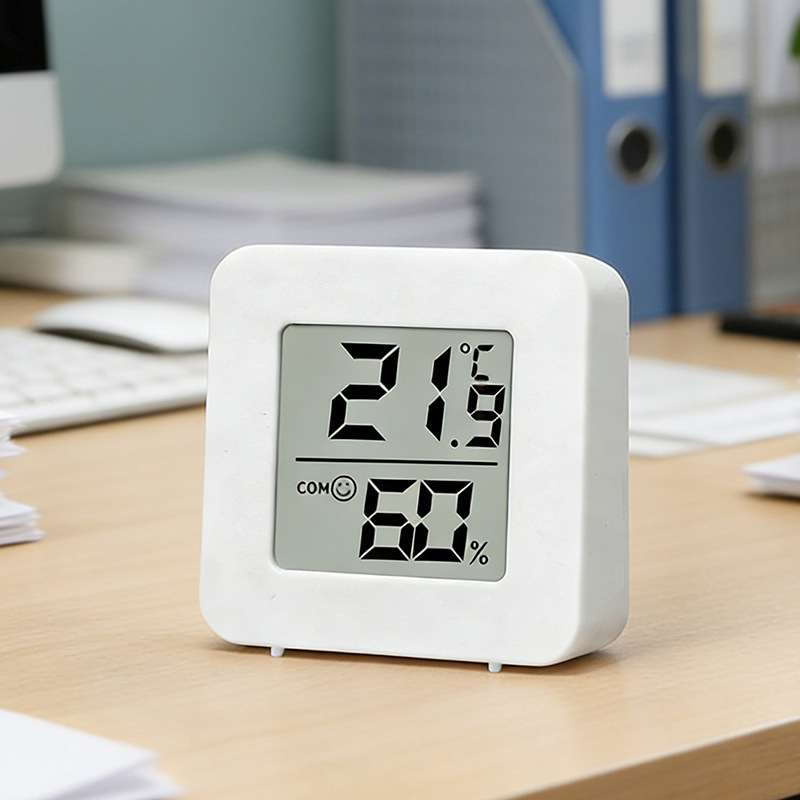 Senzor za vlagu i temperaturu u sobi s digitalnim zaslonom, zidna montaža, unutarnja upotreba za dječju sobu, mjerenje suhe i mokre temperature, rezolucija 1 stupanj