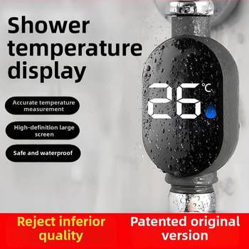 Kućni vodootporni digitalni termometar za kupaonicu s LCD prikazom – precizno mjerenje temperature za tuš i slavinu, poboljšana vlaga i temperatura