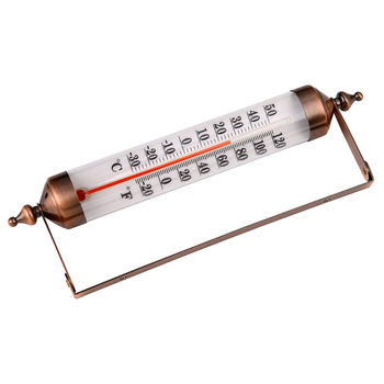 Zidni metalni termometar sa staklenom šipkom i higrometrom za unutarnju i vanjsku upotrebu u vrtu