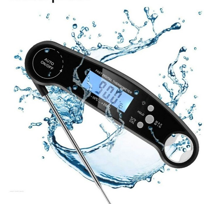 Sklopivi termometar sa sondom, bežični, digitalni zaslon, kuhinja, kuhanje, s magnetom