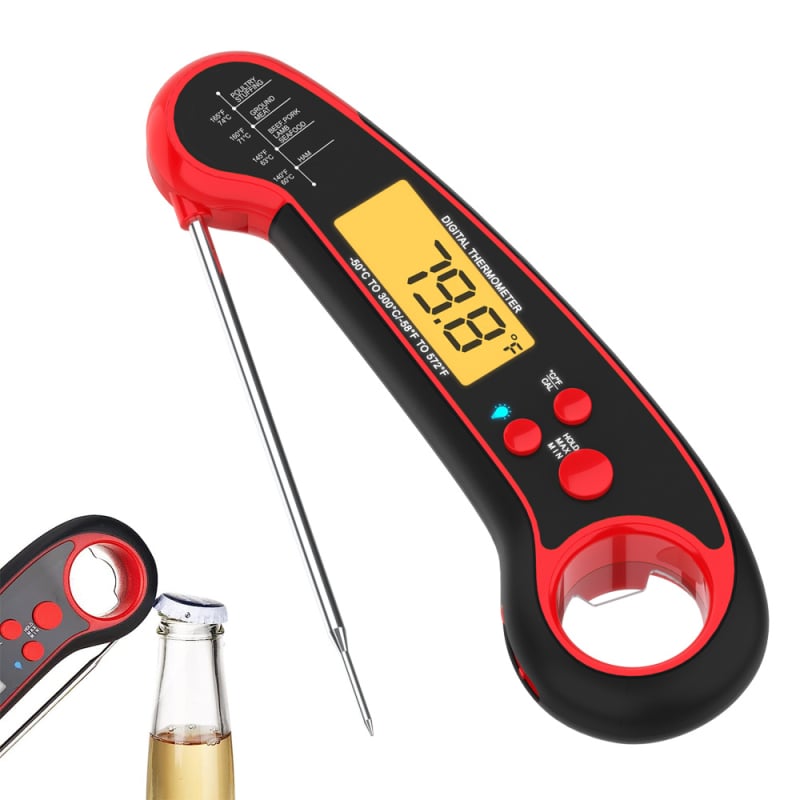 Sklopivi vodootporni digitalni kuhinjski termometar, termometar za pećnicu visokih temperatura, -50°C do 300°C