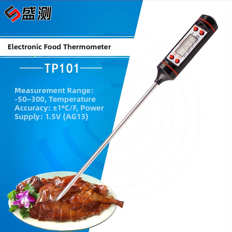 TP101 digitálny teplomer na potraviny s displejom pre grilovanie, mlieko a kávu