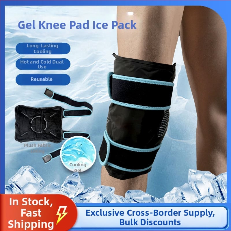 Коленен леден компрес с гел за горещо и студено лечение – полиестерна материя, пълнеж гел, 800 г, кутия от 10 бр.