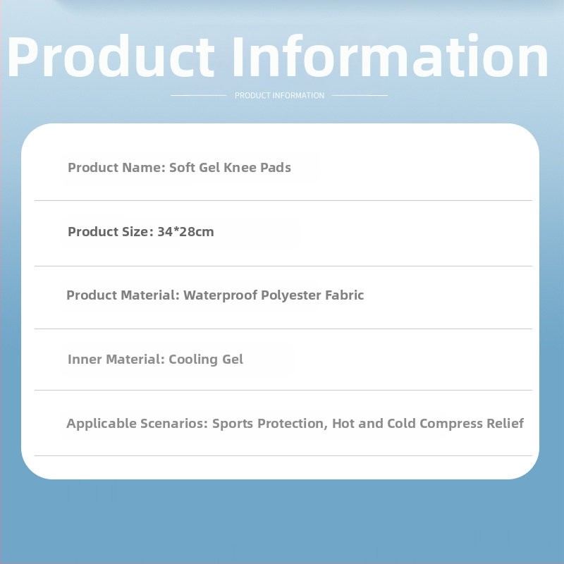 Коленен леден компрес с гел за горещо и студено лечение – полиестерна материя, пълнеж гел, 800 г, кутия от 10 бр.