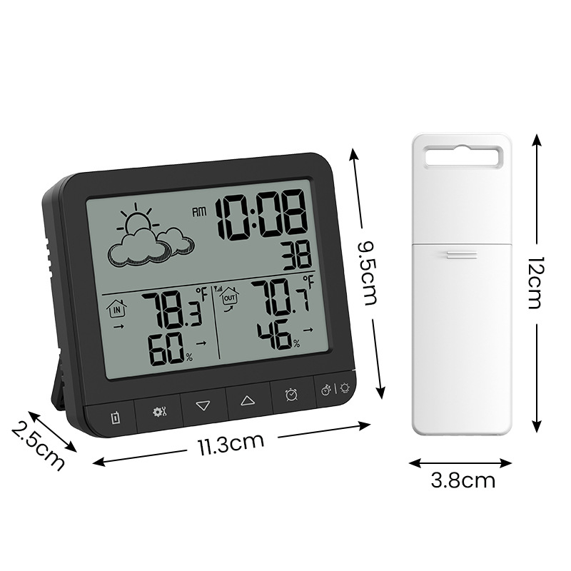 Higrometar za unutarnju temperaturu i vlagu – model 86390, rezolucija 0,1°C, LCD zaslon, napajanje baterijom