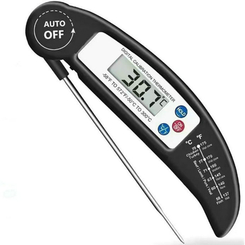 Qasiq Js-2701 Θερμόμετρο φαγητού με πτυσσόμενο προστατευτικό από σκόνη, ευκρίνεια 0.1°C
