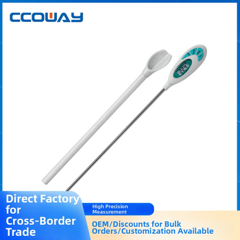 OWAY teplomer na potraviny – pero typ, dlhá sonda, elektronický digitálny displej, na olej, grilovanie a pečenie