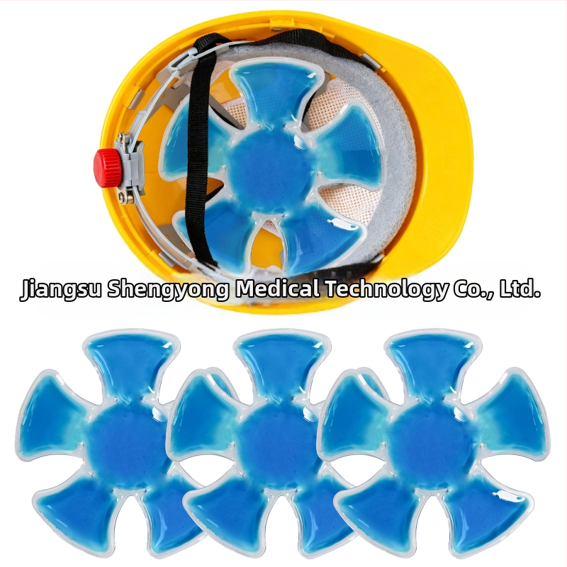 Охлаждаща подложка за глава с ледени кристали — многократно използваема PVC подложка; тегло ~100 g; опаковка 200 бр.; предназначена за профилактика на прегряване и охлаждане