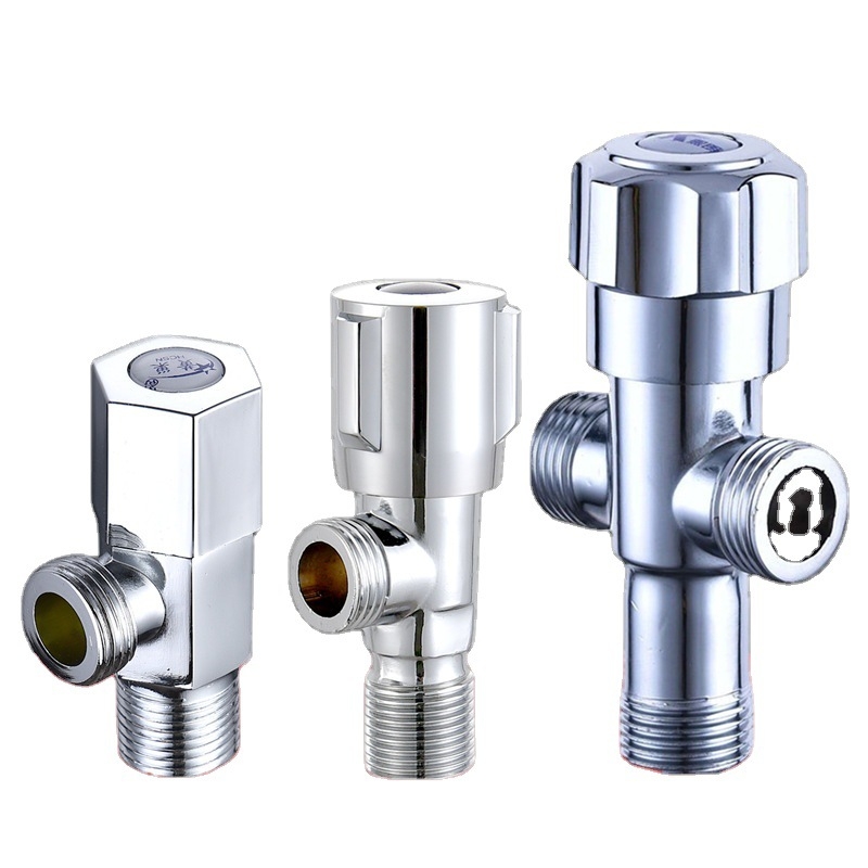 Ventil triunghi încastrat, corp din aliaj de zinc, presiune de lucru 1.0 MPa, potrivit pentru bucătărie și baie