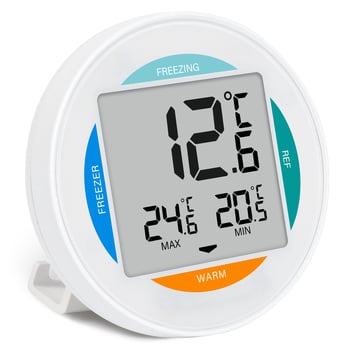 Θερμόμετρο ψυγείου με LCD οθόνη, ανάλυση θερμοκρασίας 0,1, τροφοδοτούμενο με μπαταρία
