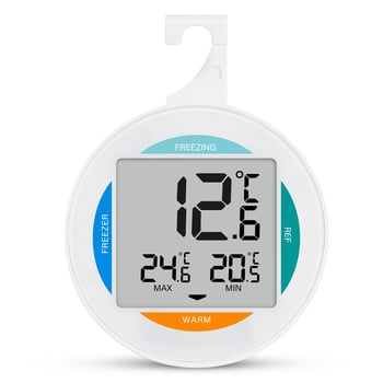 Θερμόμετρο ψυγείου με LCD οθόνη, ανάλυση θερμοκρασίας 0,1, τροφοδοτούμενο με μπαταρία