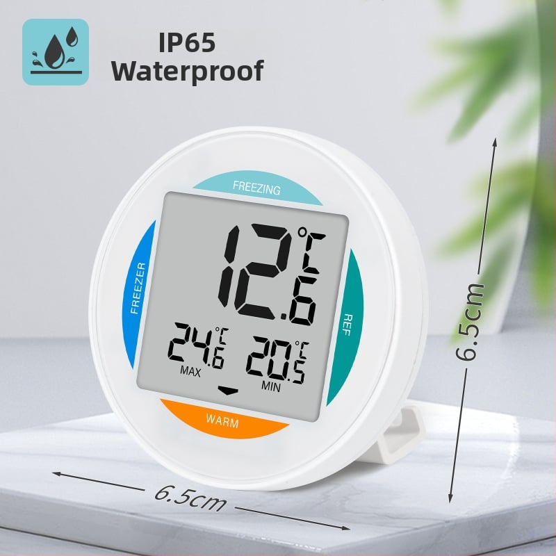Θερμόμετρο ψυγείου με LCD οθόνη, ανάλυση θερμοκρασίας 0,1, τροφοδοτούμενο με μπαταρία