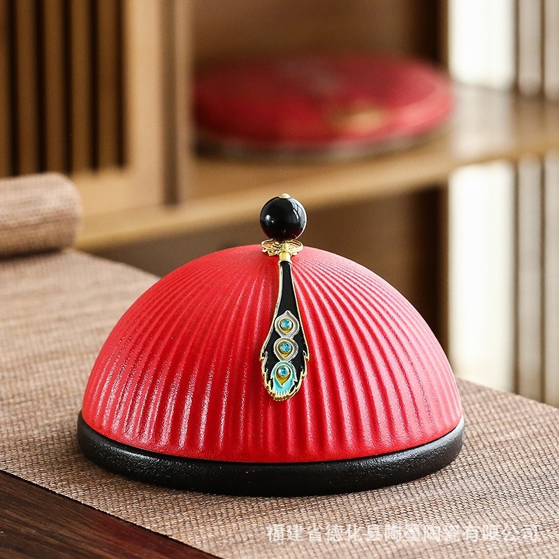 Керамичен пепелник с капак, ветроустойчив дизайн, голям капацитет, марка Taimo ceramics