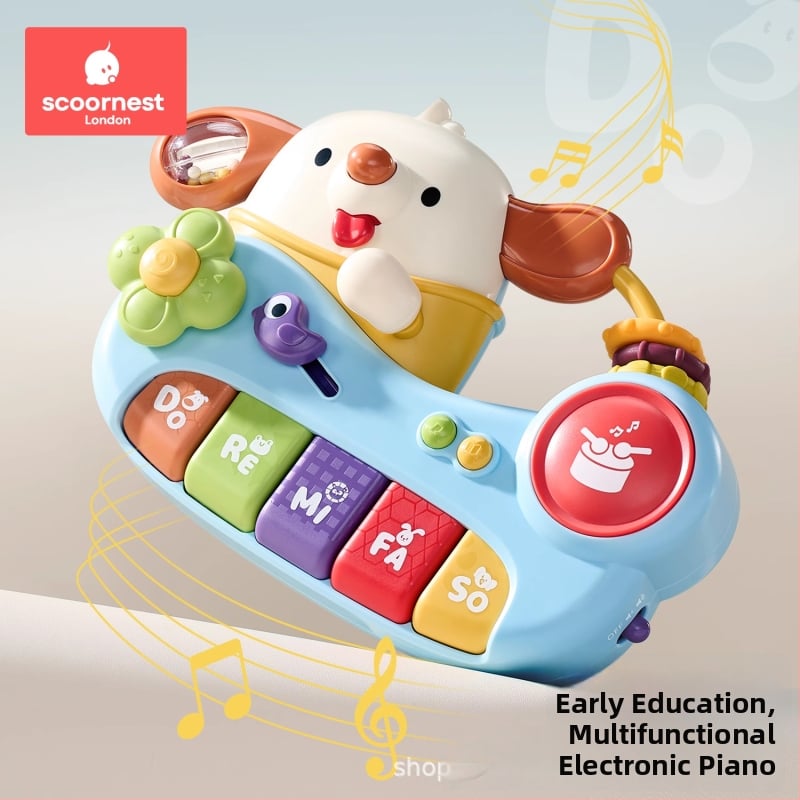 Jucărie pian electric pentru copii — instrument educațional cu pian cu opt tonuri, din ABS, 0–3 ani, certificat 3C