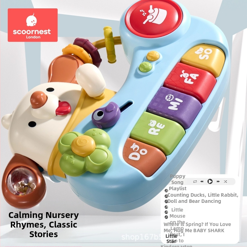 Jucărie pian electric pentru copii — instrument educațional cu pian cu opt tonuri, din ABS, 0–3 ani, certificat 3C