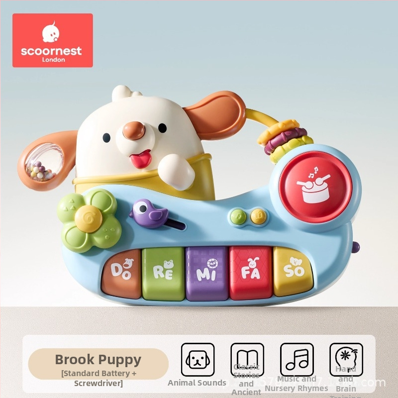 Jucărie pian electric pentru copii — instrument educațional cu pian cu opt tonuri, din ABS, 0–3 ani, certificat 3C