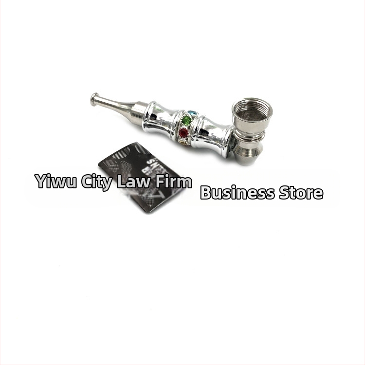 Pipă metalică pentru fum cu formă nod bambus din rășină, portabilă, imprimare de logo disponibilă