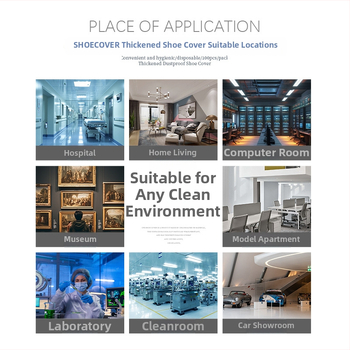 Κάλυμματα παπουτσιών μίας χρήσης από μη υφασμένη ύλη, προστασία από σκόνη, ενισχυμένα, με διπλή ραφή