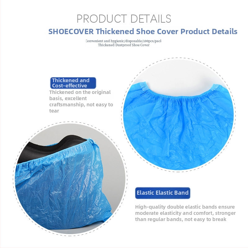 Κάλυμματα παπουτσιών μίας χρήσης από μη υφασμένη ύλη, προστασία από σκόνη, ενισχυμένα, με διπλή ραφή