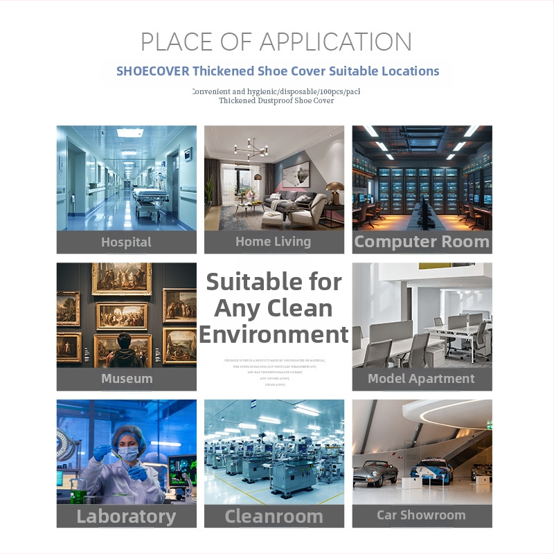 Κάλυμματα παπουτσιών μίας χρήσης από μη υφασμένη ύλη, προστασία από σκόνη, ενισχυμένα, με διπλή ραφή