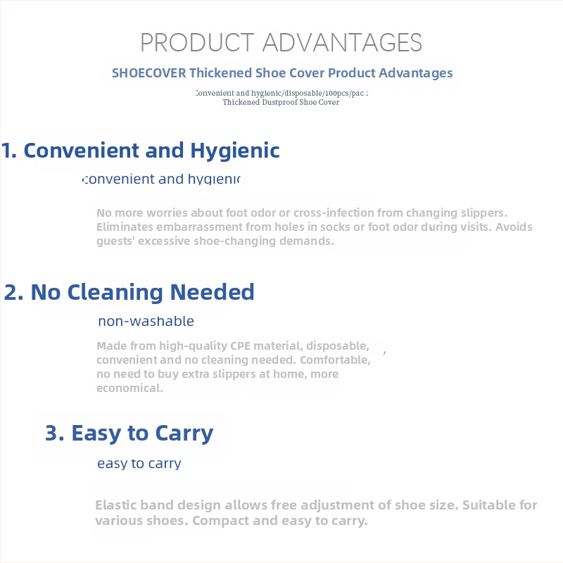 Κάλυμματα παπουτσιών μίας χρήσης από μη υφασμένη ύλη, προστασία από σκόνη, ενισχυμένα, με διπλή ραφή