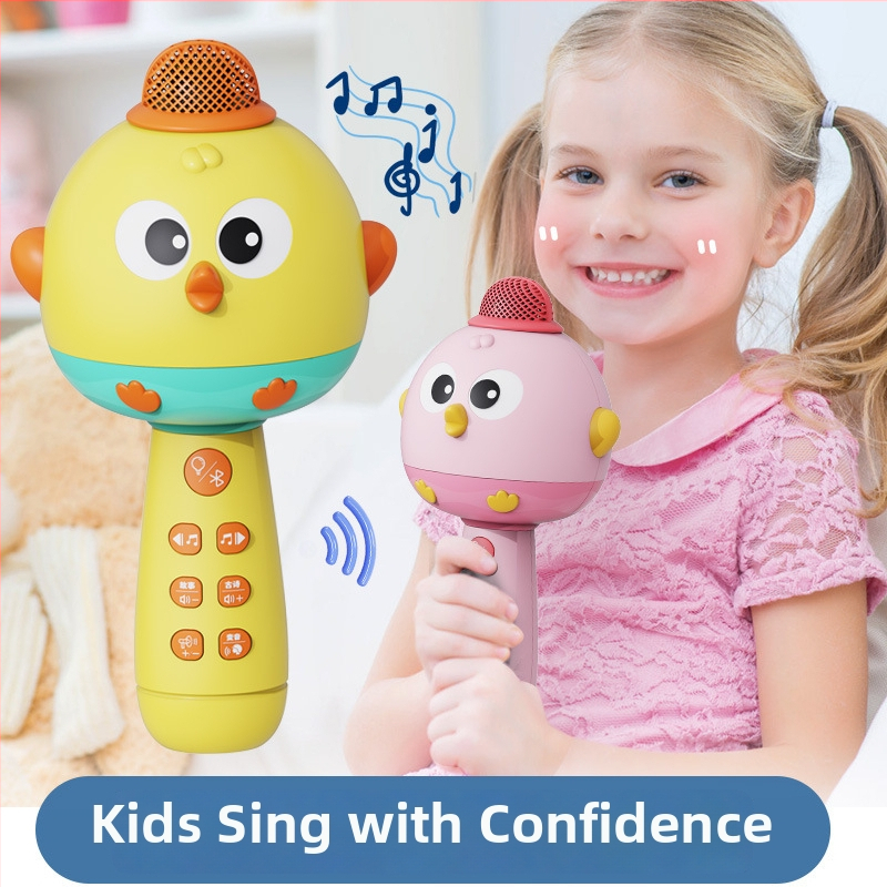 Dječji mikrofonska igračka u obliku kokošice, bežični Bluetooth karaoke (plastika; unisex; 0–3 godine; električna igračka)
