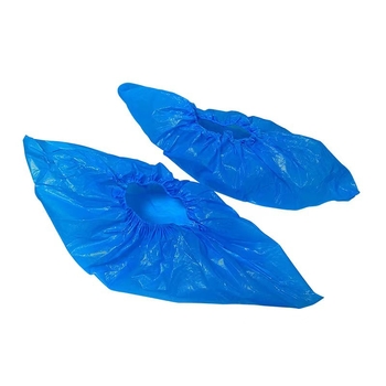 Jednokratne navlake za cipele za čiste prostore, debele protuklizne, od CPE plastike, crne, 100 komada