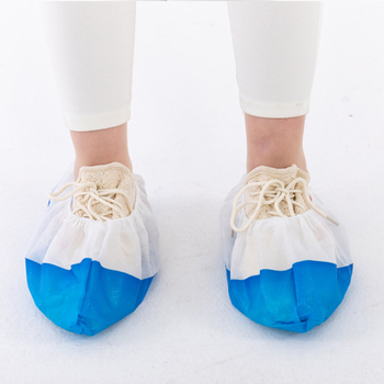 Xianzhibo Κάλυμματα παπουτσιών από CPE, με ημι-κάλυμμα, προστασία από σκόνη, 50 τεμάχια ανά συσκευασία