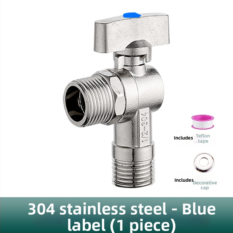 Mosadzový štvorportový uzatvárací ventil pre WC a ohrievač vody, model HYX-325, prevádzkový tlak 0,6 MPa, vnútorný priemer 15 mm, otočná montáž