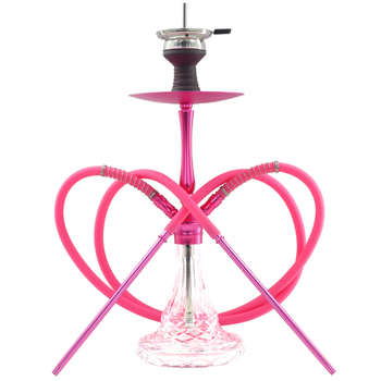 Shisha Hookah din aliaj de aluminiu, corp cu tub unic sau dublu, personalizare disponibilă (Brand: OUDI; 6 buc./cutie)
