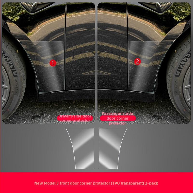 TPU ochranný film na stredový stĺpik pre Tesla Model 3 – ochrana proti poškriabaniu tlačidiel na volante, tlačidla dverí, centrálnu ovládaciu jednotku a panel ovládania okien