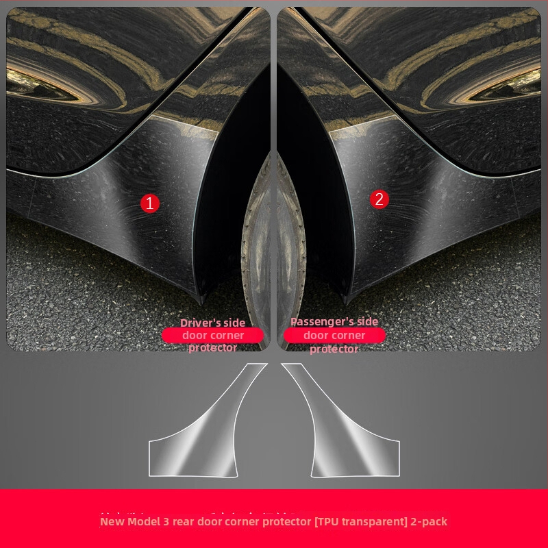 TPU ochranný film na stredový stĺpik pre Tesla Model 3 – ochrana proti poškriabaniu tlačidiel na volante, tlačidla dverí, centrálnu ovládaciu jednotku a panel ovládania okien