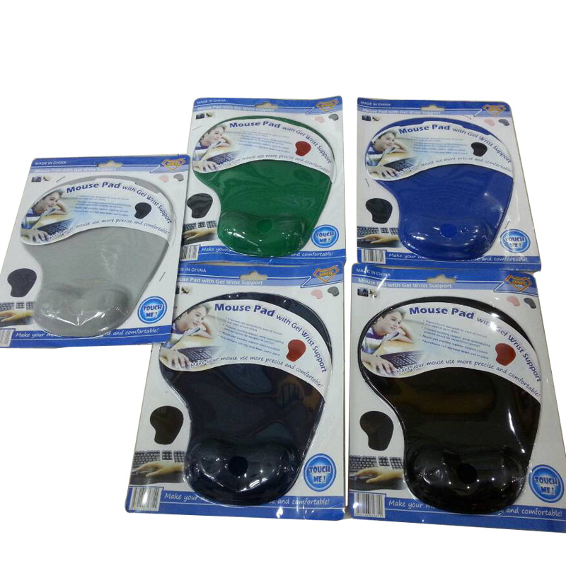 Pad ποντικιού με υποστήριξη καρπού, από καουτσούκ, μονόπλευρο, επεξεργασία πλαστικής φόρμας, εκτυπωμένο λογότυπο