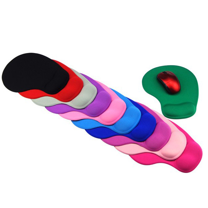 Pad ποντικιού με υποστήριξη καρπού, από καουτσούκ, μονόπλευρο, επεξεργασία πλαστικής φόρμας, εκτυπωμένο λογότυπο