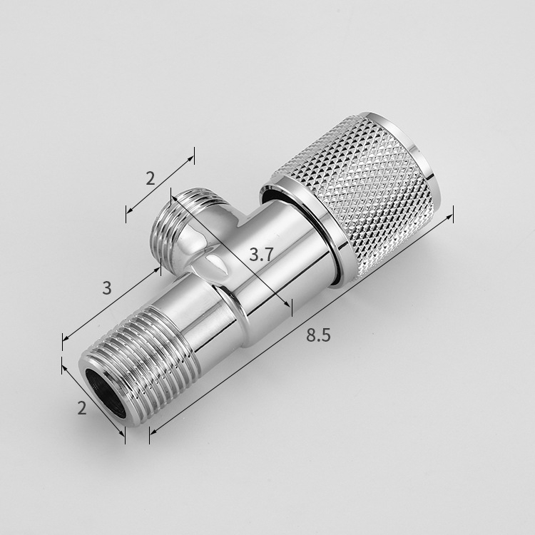 Bakarni kutni ventil za toplu i hladnu vodu, ugrađen u zid, 20 mm priključak, model XL8059