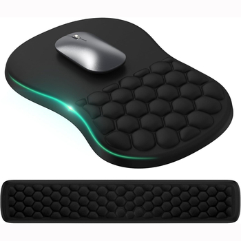 Pad de mână pentru încheietură cu spumă cu memorie, material textil + PU, o singură față, pernă pentru mână și anti-alunecare, imprimare prin transfer termic