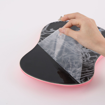 Pad de mână pentru încheietură cu spumă cu memorie, material textil + PU, o singură față, pernă pentru mână și anti-alunecare, imprimare prin transfer termic