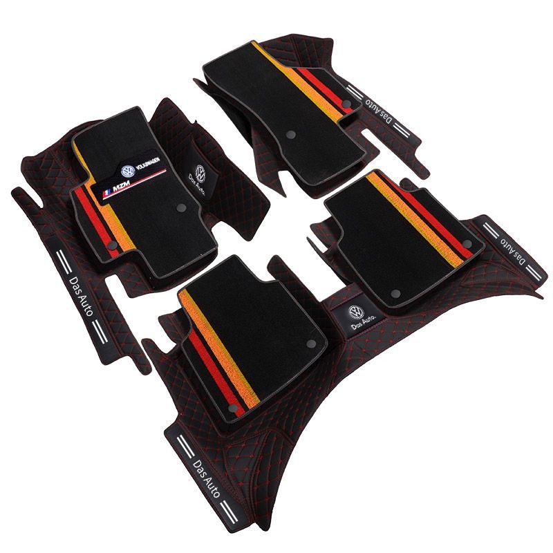 Πλήρως καλυπτόμενες δάπεδα αυτοκινήτου για μοντέλα VW (Υλικό: TPE+XPE με αντιολισθητικό, Πάχος: 20mm, Βάρος: 5kg, Στυλ: δερμάτινες επενδύσεις πατώματος)