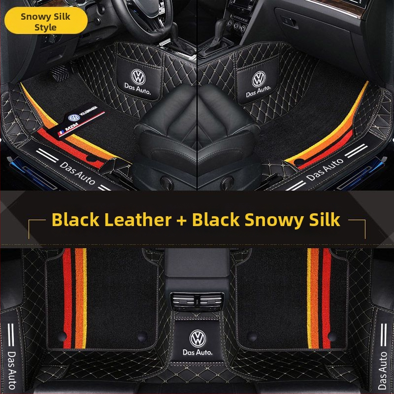 Kompletné autorohože pre VW modely (Materiál: TPE+XPE s protišmykom; Hrúbka: 20mm; Hmotnosť: 5kg; Štýl pedálových rohoží: kožený vzhľad)