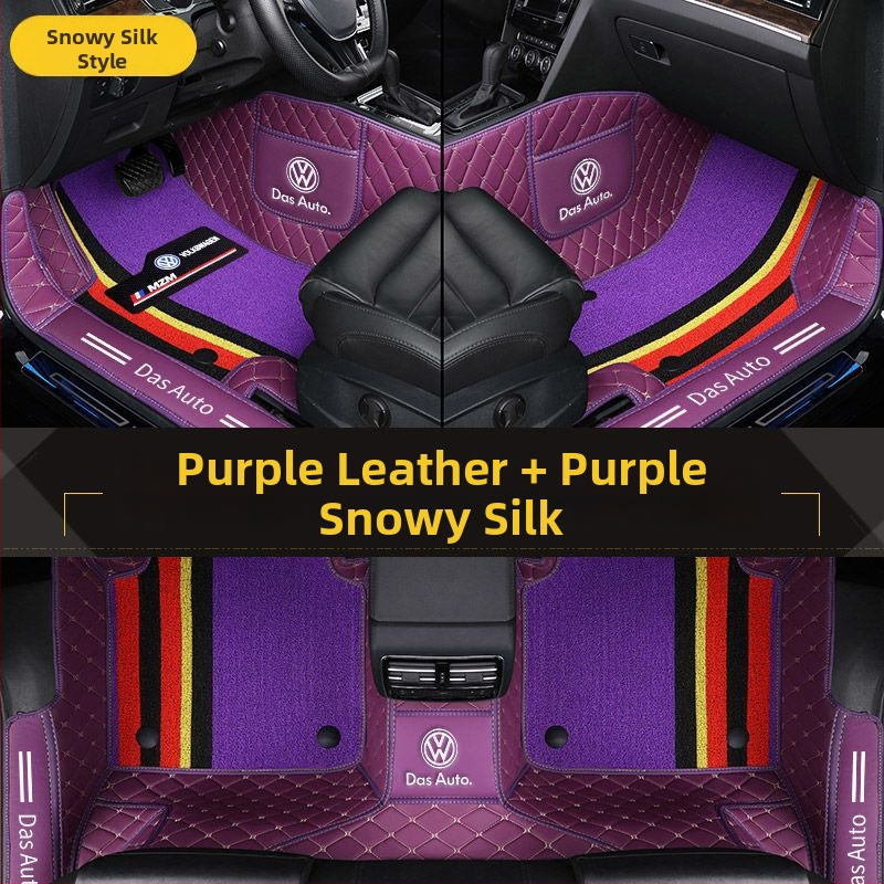 Kompletné autorohože pre VW modely (Materiál: TPE+XPE s protišmykom; Hrúbka: 20mm; Hmotnosť: 5kg; Štýl pedálových rohoží: kožený vzhľad)