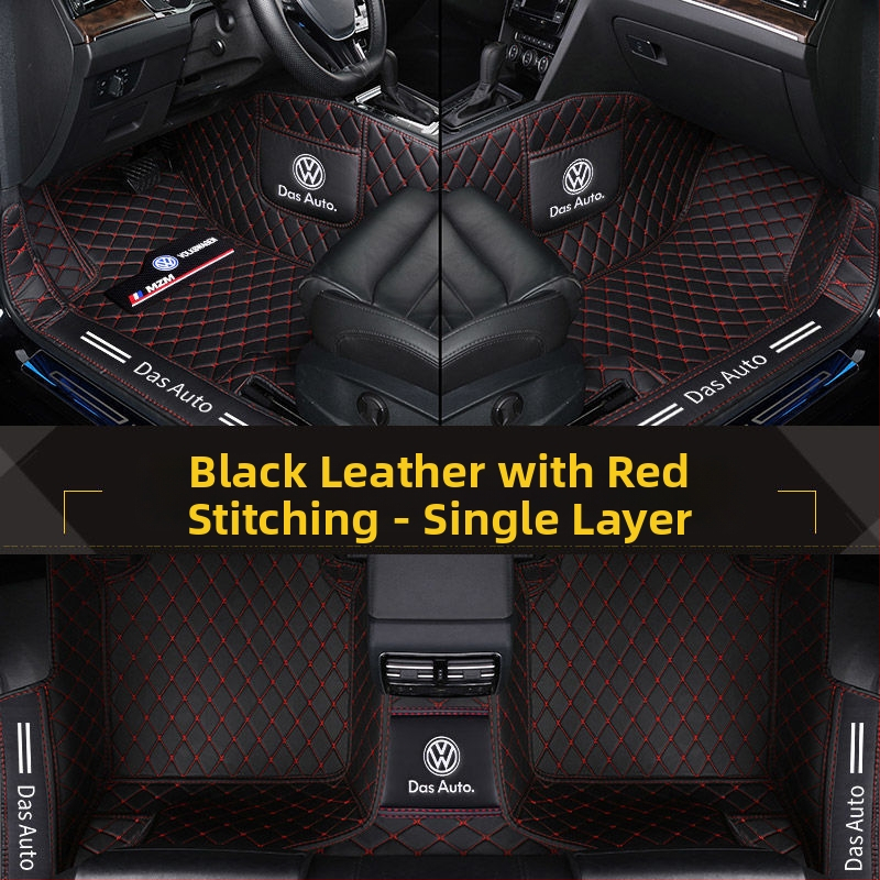 Kompletné autorohože pre VW modely (Materiál: TPE+XPE s protišmykom; Hrúbka: 20mm; Hmotnosť: 5kg; Štýl pedálových rohoží: kožený vzhľad)