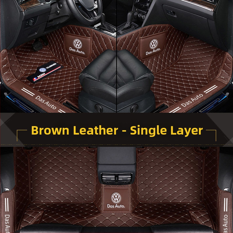 Kompletné autorohože pre VW modely (Materiál: TPE+XPE s protišmykom; Hrúbka: 20mm; Hmotnosť: 5kg; Štýl pedálových rohoží: kožený vzhľad)